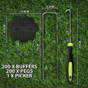 Zeno 200 Pack Silver Weed Membrane Pegs