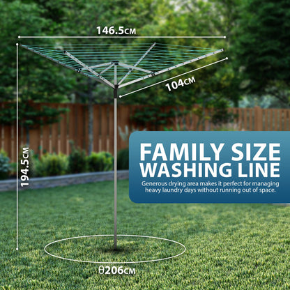 Zeno Outdoor Rotary Washing Line