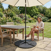 Zeno 4 Piece 60L Fan-Shaped Parasol Base Set