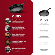 Zeno 27cm Cast Iron Frying Pan