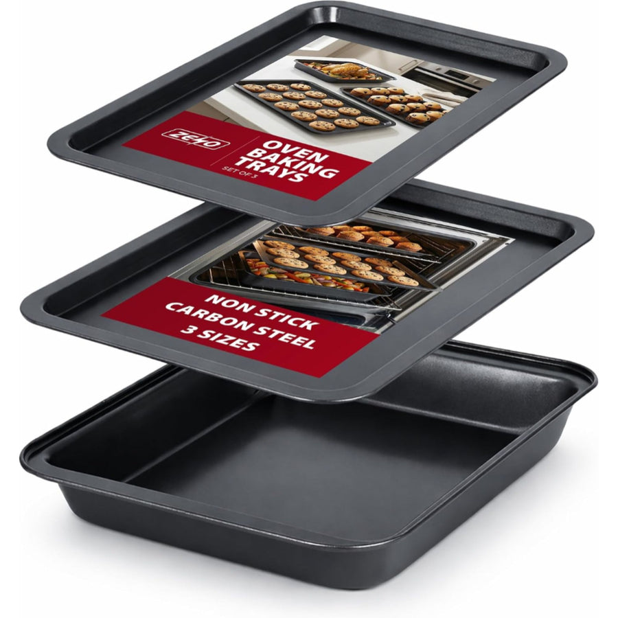 Zeno 3 Piece Non-Stick Baking Tray Set