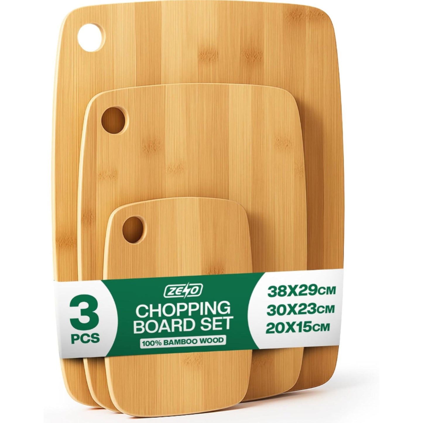 Zeno Set of 3 Wooden Chopping Boards