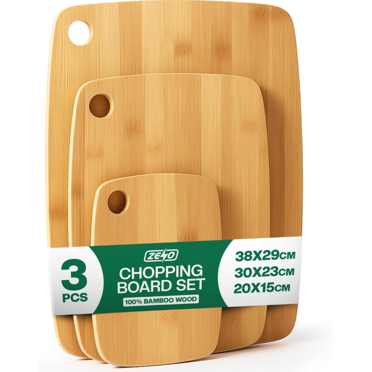 Zeno Set of 3 Wooden Chopping Boards