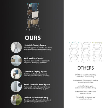 Zeno 3 Tier Clothes Drying Rack