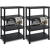 Zeno Set of 2 Plastic 4 Tier Shelving Units