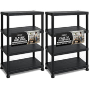 Zeno Set of 2 Plastic 4 Tier Shelving Units