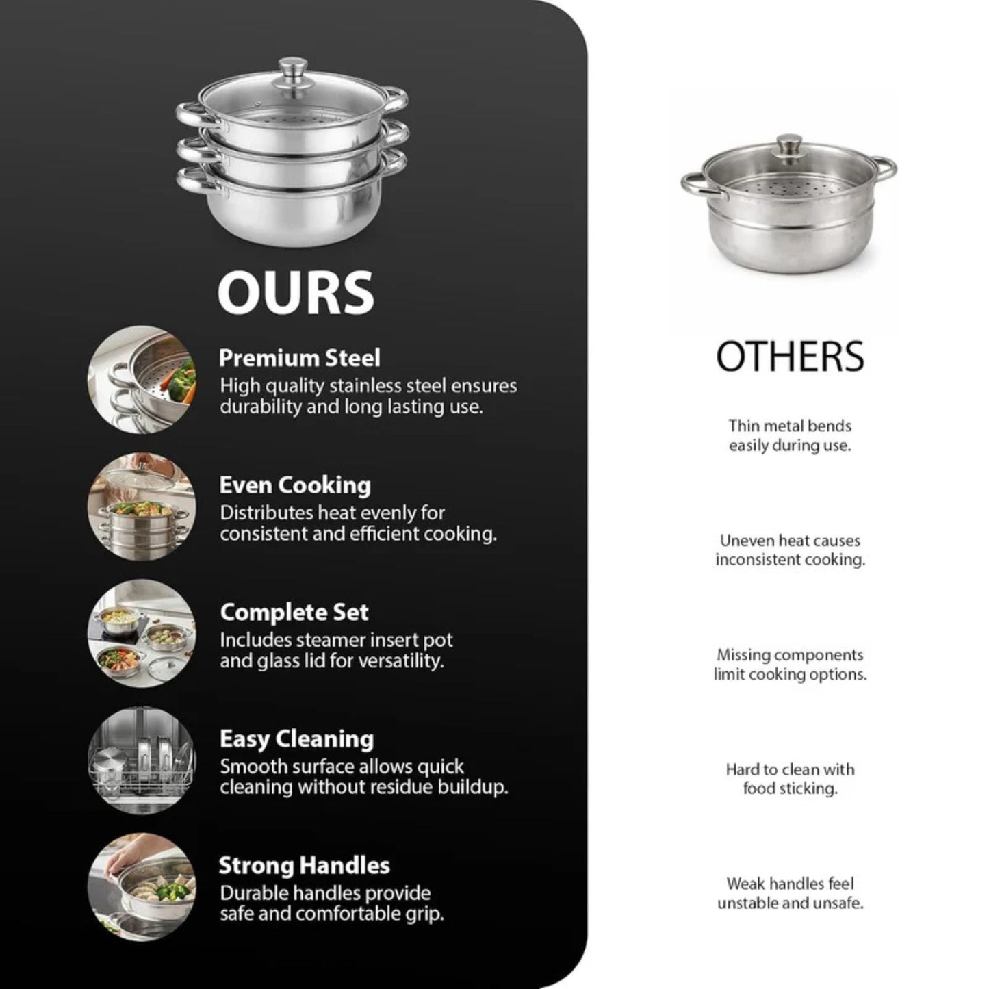 Zeno 28cm Steamer Pot