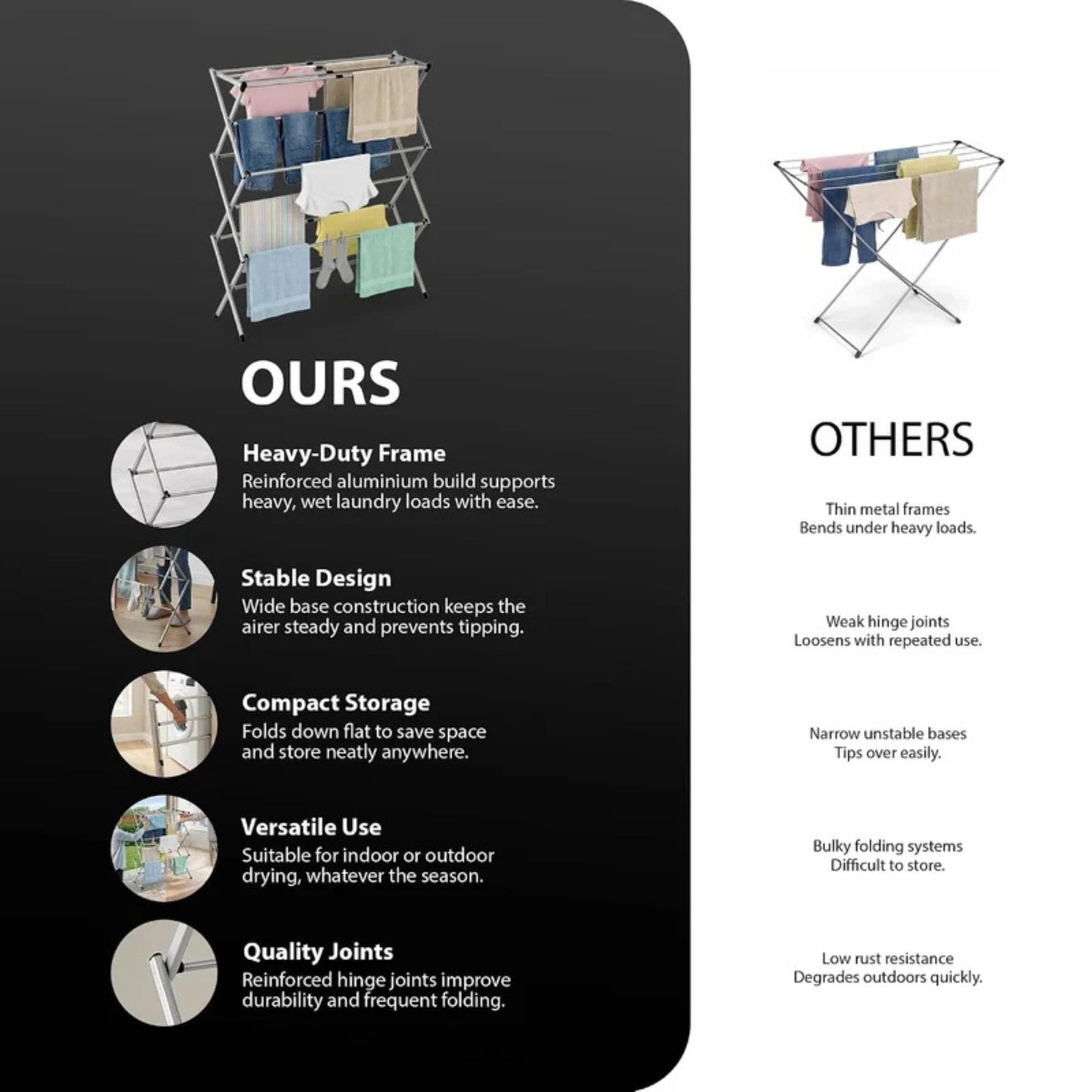 Zeno Foldable Clothes Airer
