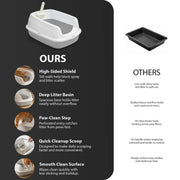 Rex & Roxy Large Grey Cat Litter Tray