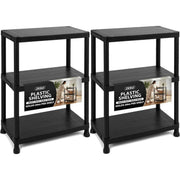 Zeno Set of 2 Plastic 3 Tier Shelving Units
