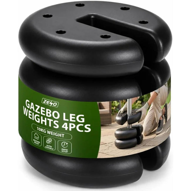 Zeno 4 Pack Black Round Gazebo Weights