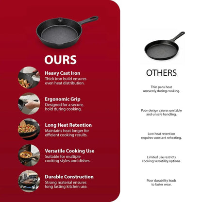 Zeno 20cm Cast Iron Skillet Pan