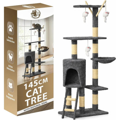Rex & Roxy 145cm Grey Cat Tree