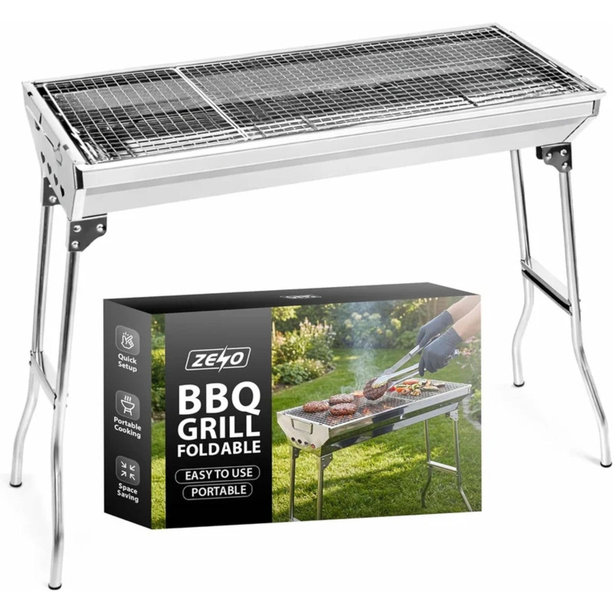 Zeno Silver Portable BBQ Grill