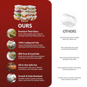 Zeno 12 Pack Glass Containers with Lids