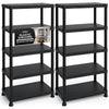 Zeno Set of 2 Plastic 5 Tier Shelving Units