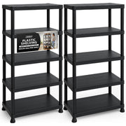 Zeno Set of 2 Plastic 5 Tier Shelving Units
