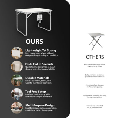 Zeno 2.6ft Folding Table