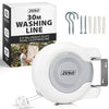 Zeno White & Grey Retractable Double Washing Line