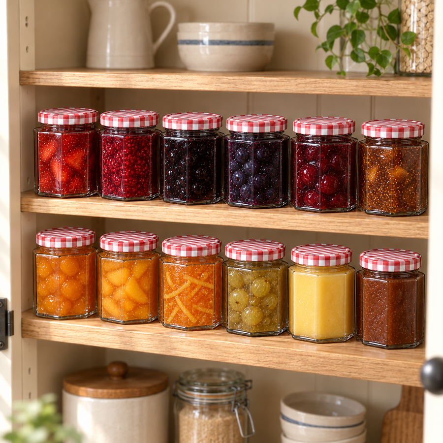 Zeno 12 Pack 250ml Glass Jam Jars