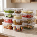 Zeno 12 Pack Glass Containers with Lids