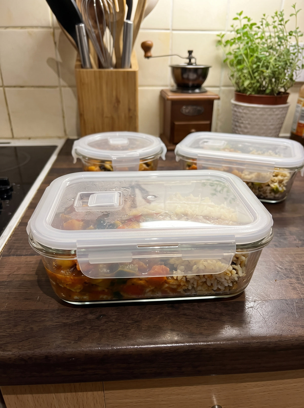 Zeno 12 Pack Glass Containers with Lids