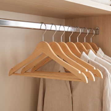 Zeno 40 Pack Natural Wooden Coat Hangers