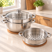 Zeno 3 Tier Stainless Steel Steamer
