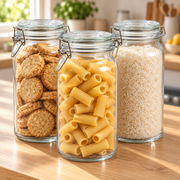 Zeno 3 Pack 2000ml Clip Top Glass Jars
