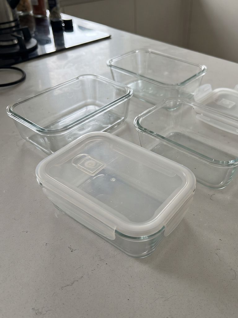 Zeno 4 Pack Glass Food Containers with Lids