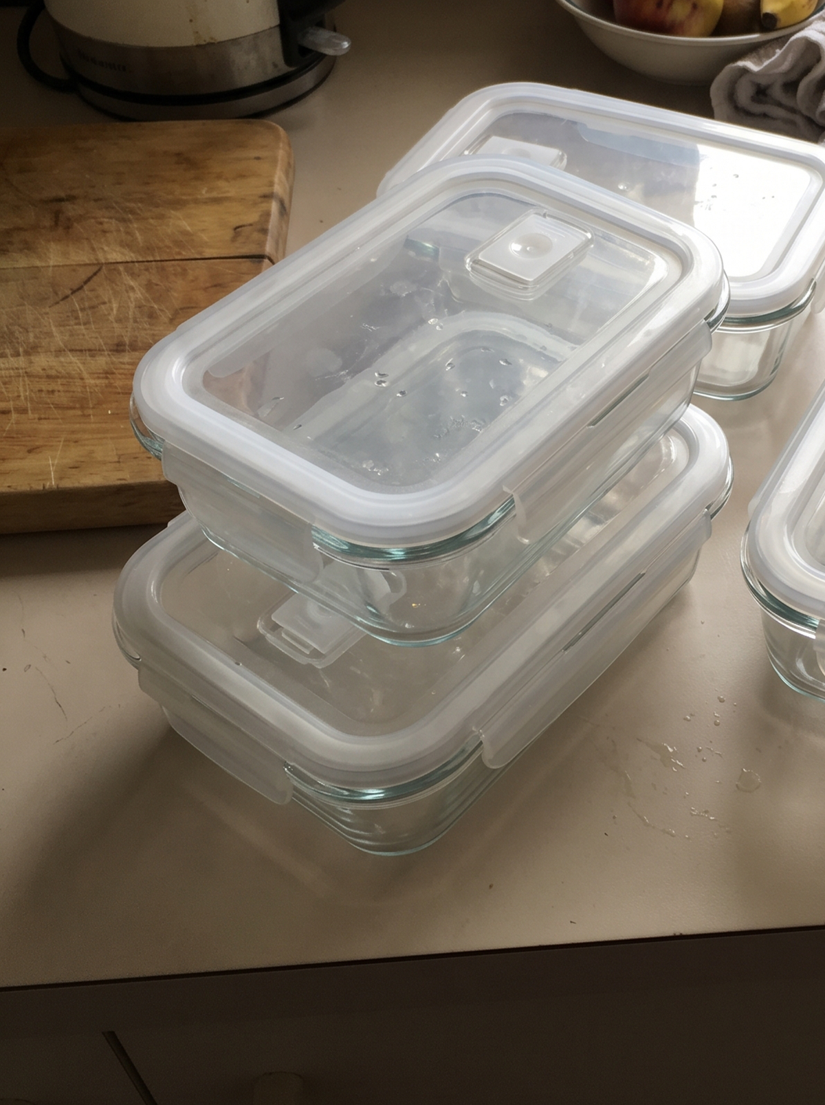 Zeno 4 Pack Multisize Glass Containers with Lids