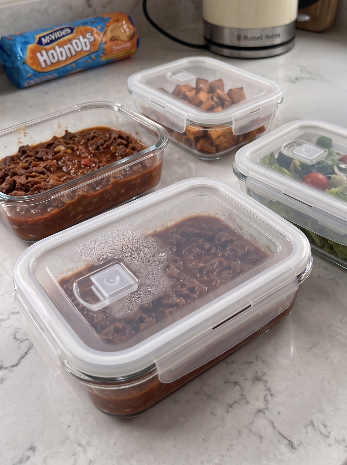 Zeno 4 Pack Multisize Glass Containers with Lids