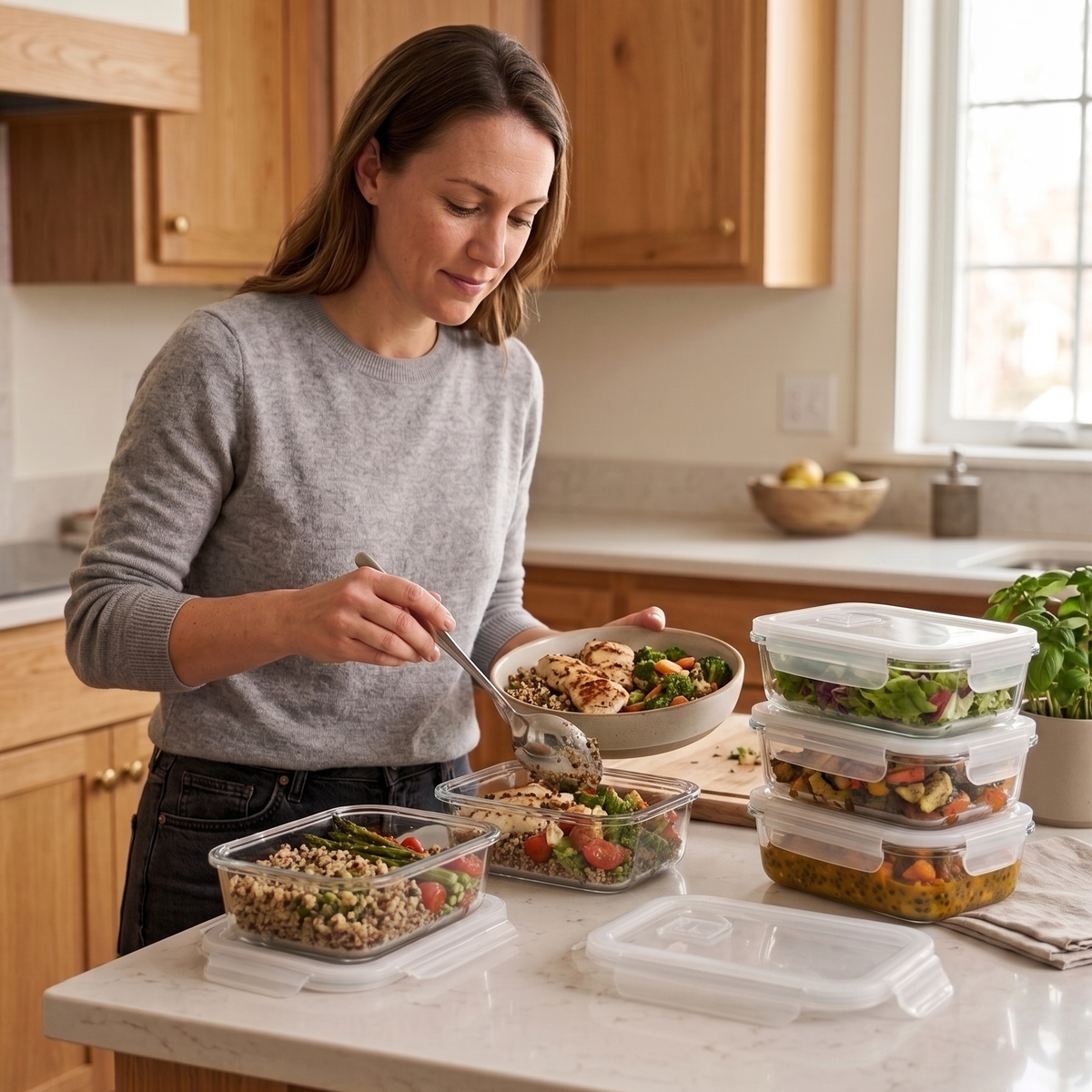 Zeno 5 Pack Glass Containers with Lids