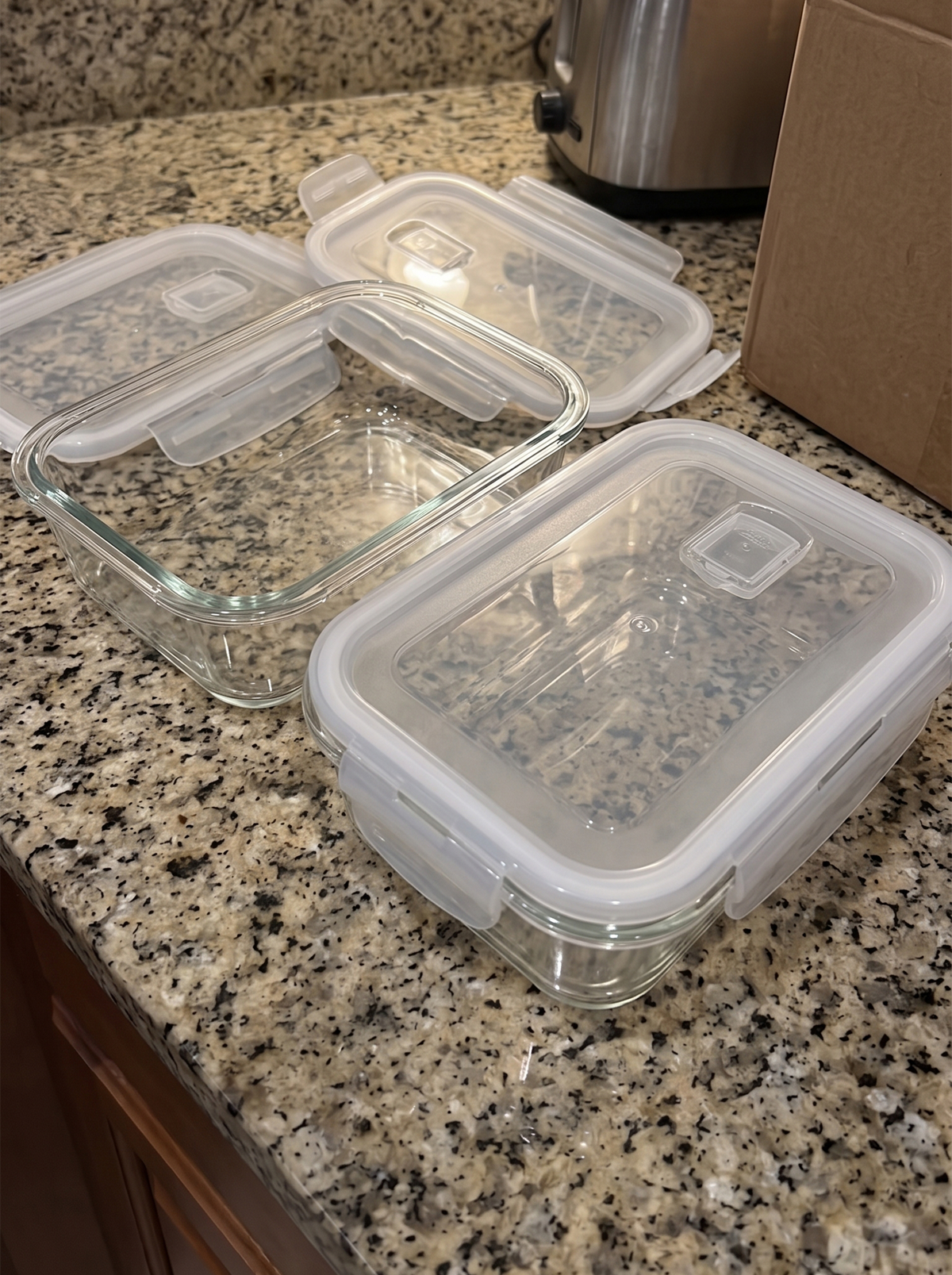 Zeno 5 Pack Glass Containers with Lids