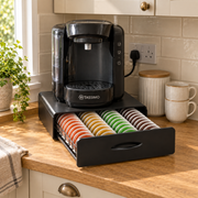 Zeno 64 Coffee Pods Holder with Drawer Compatible with Tassimo Pods