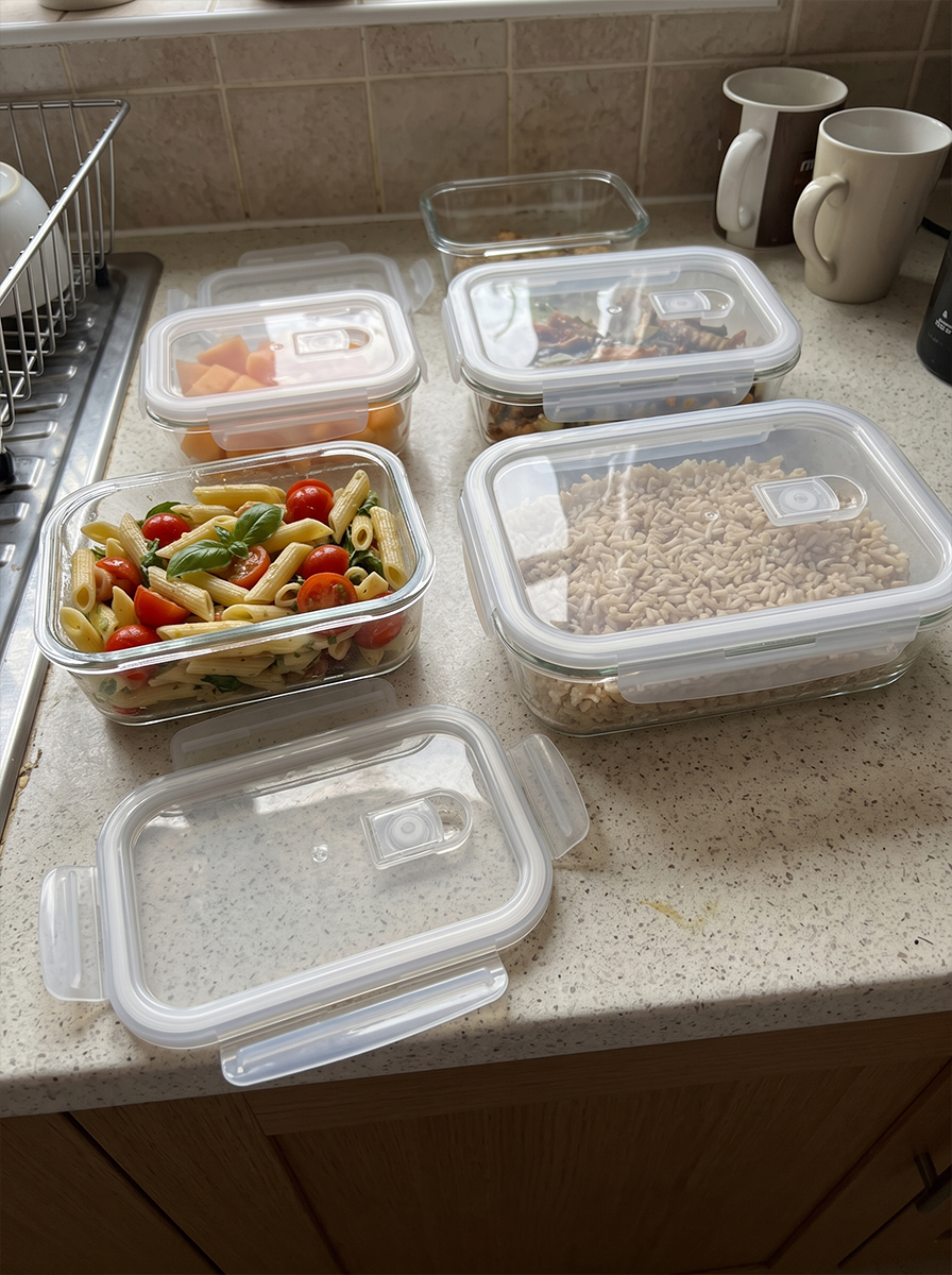 Zeno 8 Pack Glass Food Containers with Lids