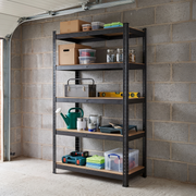 Zeno Black Large 5 Tier Garage Shelving Unit