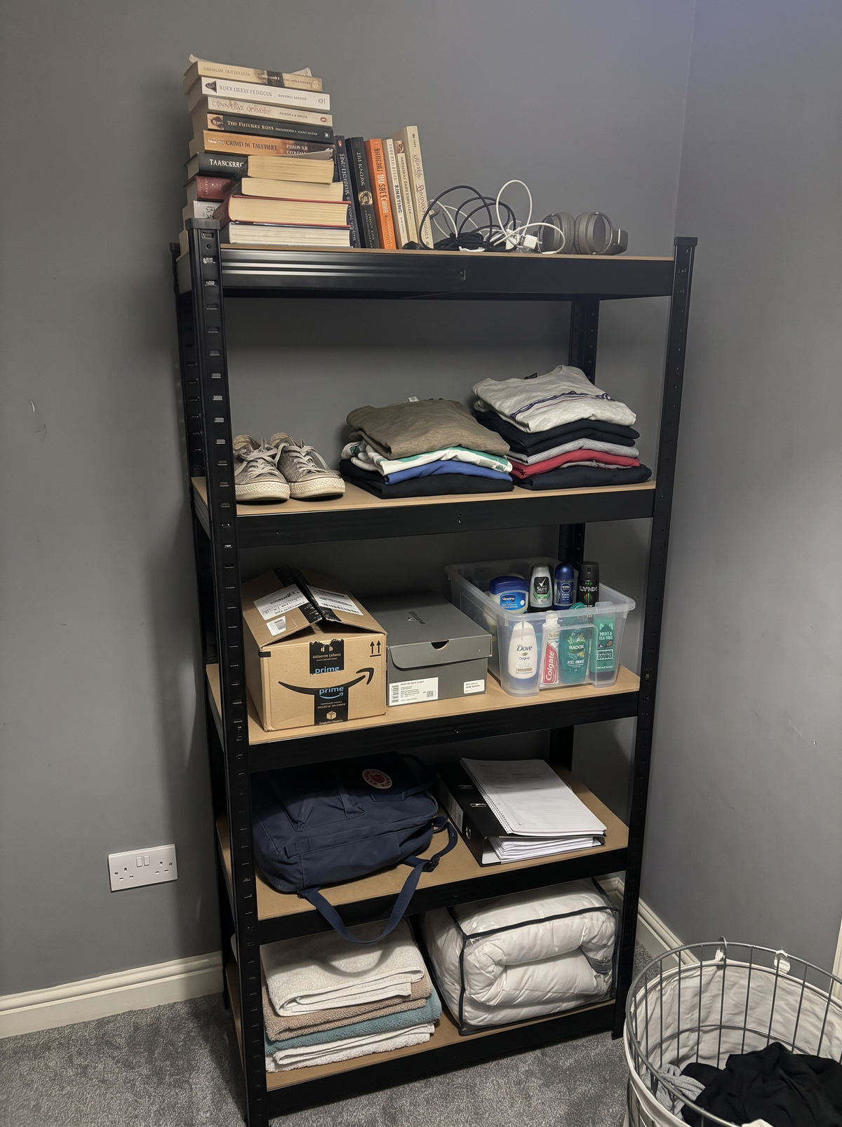Zeno Black Regular 5 Tier Garage Shelving Unit