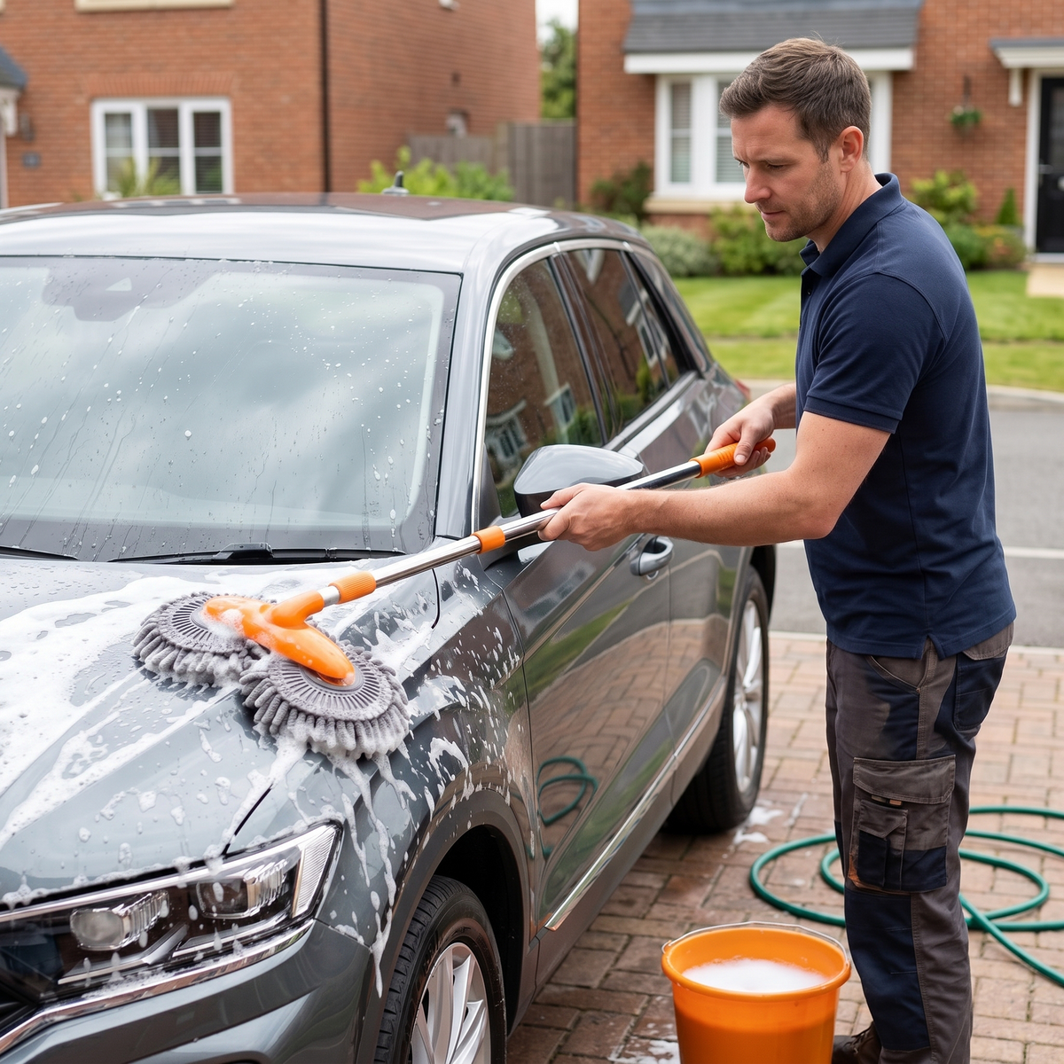 Zeno Dual Head Telescopic Car Cleaning Brush