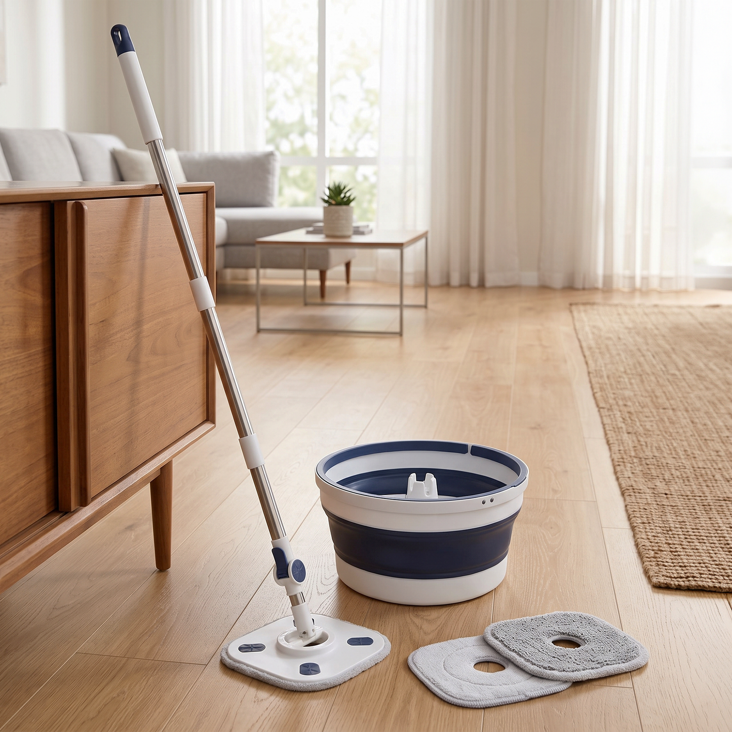 Zeno Mop and Collapsible Bucket Set