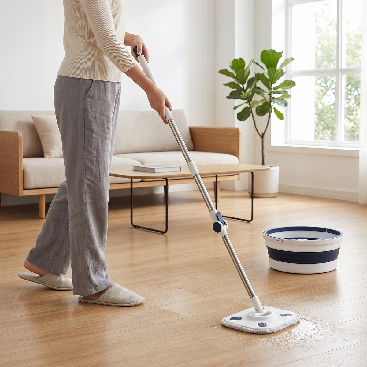Zeno Mop and Collapsible Bucket Set