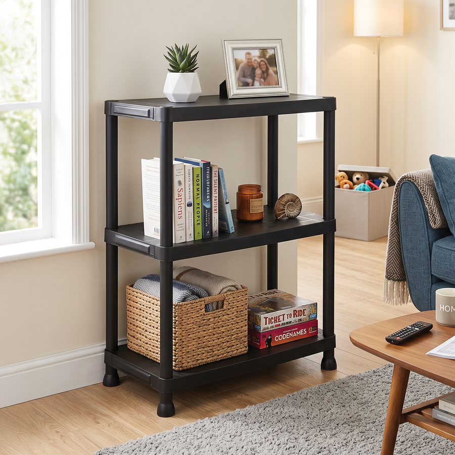Zeno Plastic 3 Tier Shelving Unit