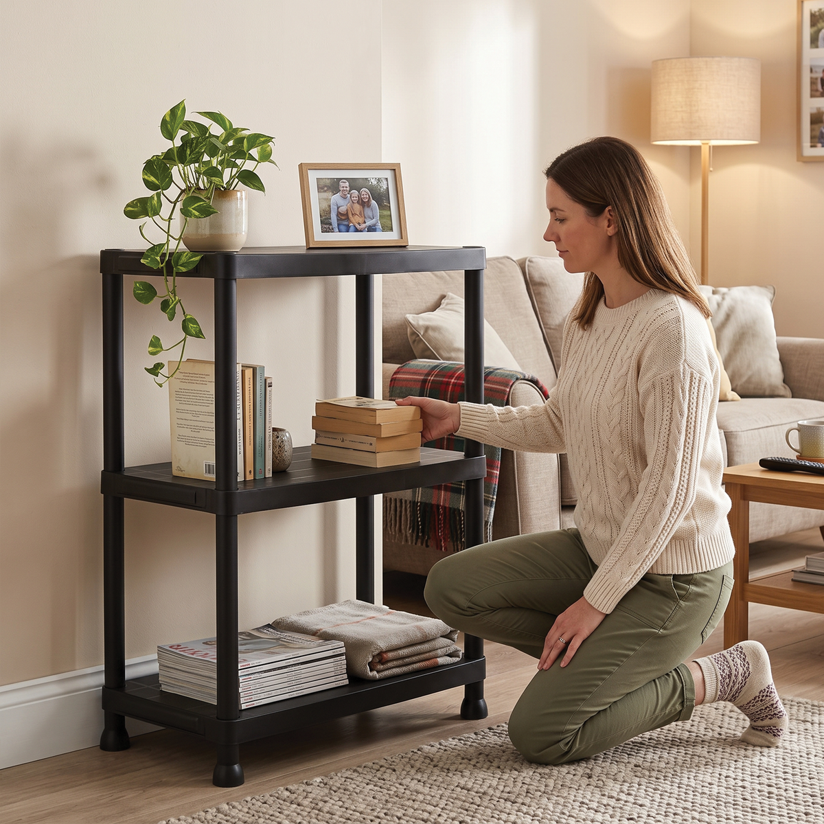Zeno Plastic 3 Tier Shelving Unit