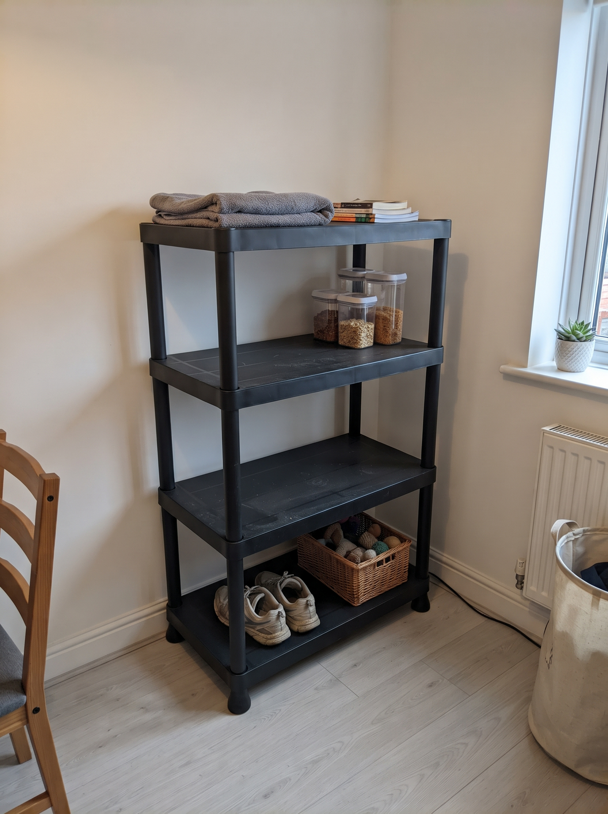 Zeno Plastic 4 Tier Shelving Unit