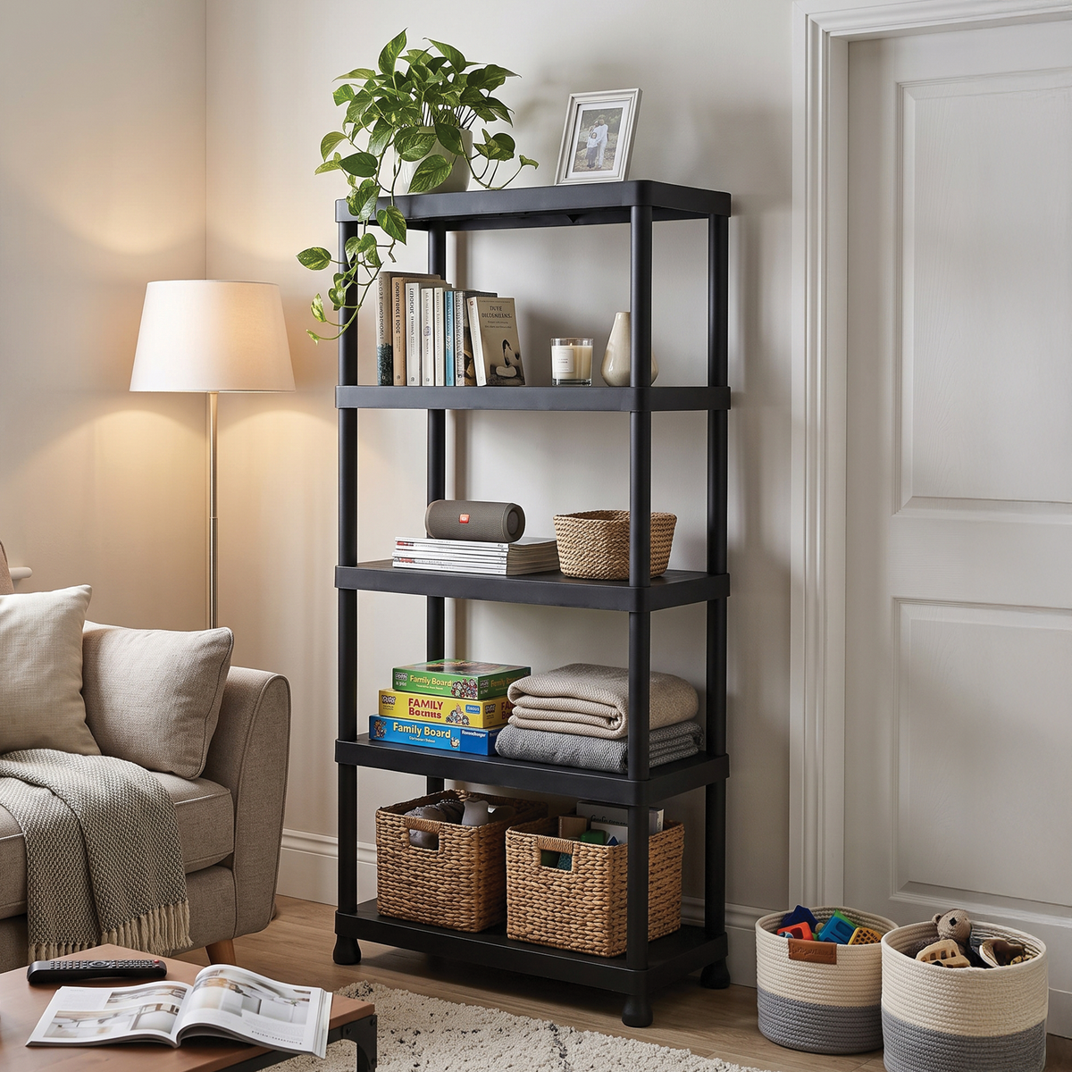 Zeno Plastic 5 Tier Shelving Unit