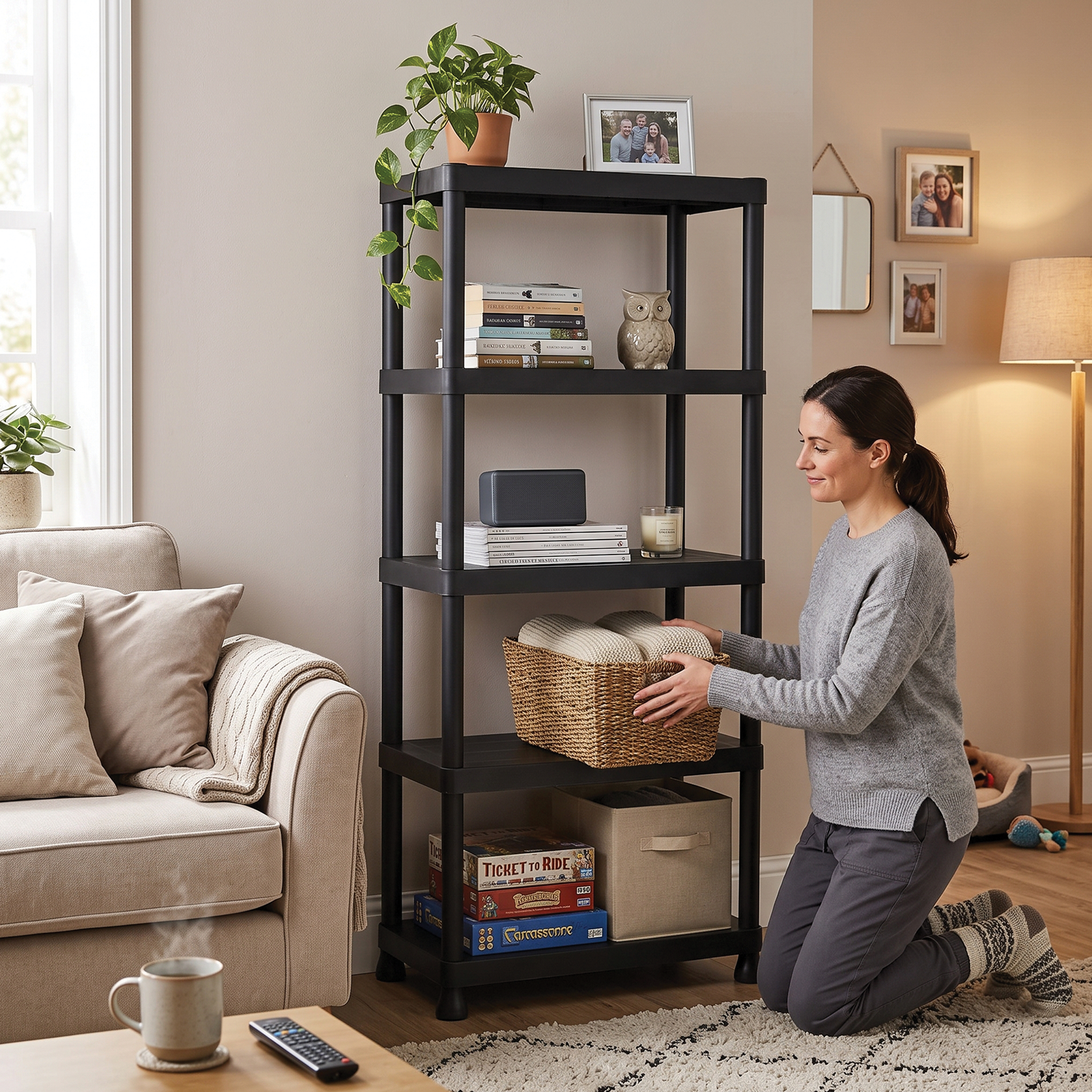 Zeno Plastic 5 Tier Shelving Unit