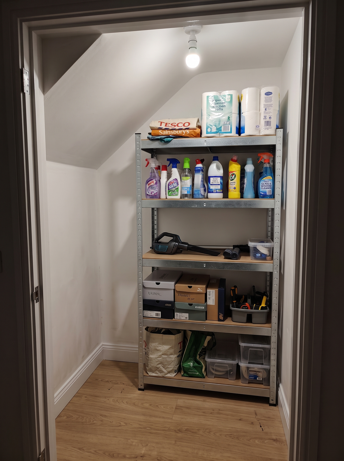 Zeno Set of 2 Silver Regular 5 Tier Garage Shelving Units
